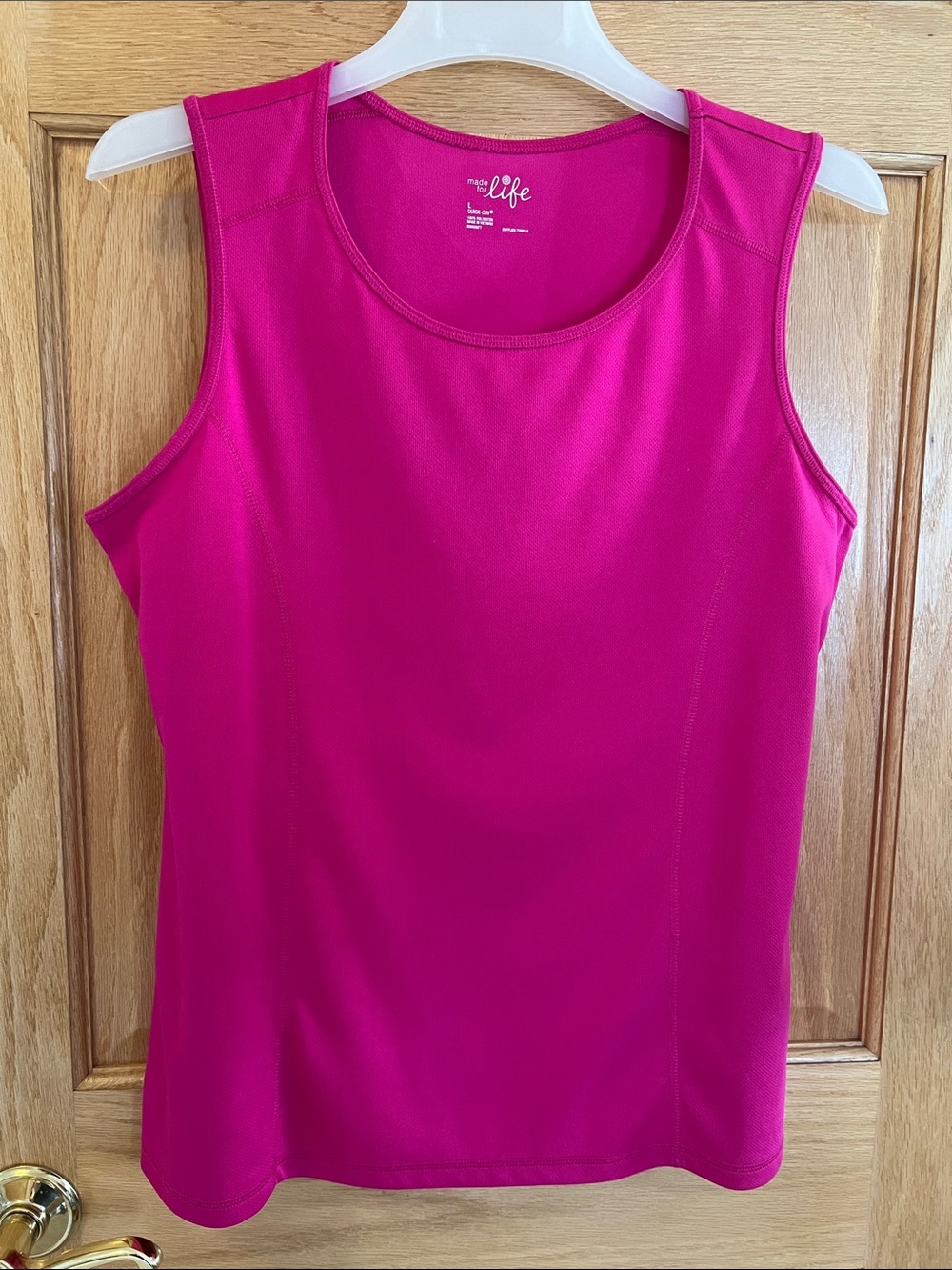 made for life - Bright Fuchsia Pink Active Tank Top - Large